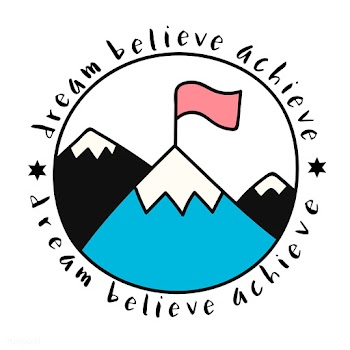 Mountaintop with dream believe achieve quote | Free stock vector - 472280