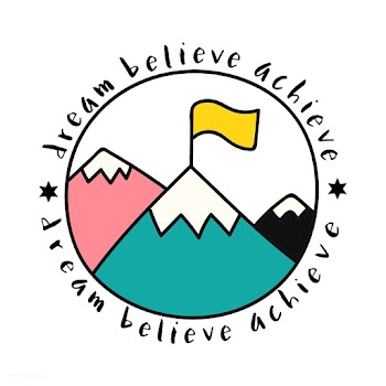 Mountaintop with dream believe achieve quote | Free stock vector - 472289