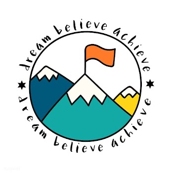 Mountaintop with dream believe achieve quote | Free stock vector - 472295