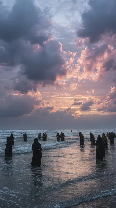 Mourning Women on the Shoreline at Sunset Mourning Women on the Shoreline at Sunset