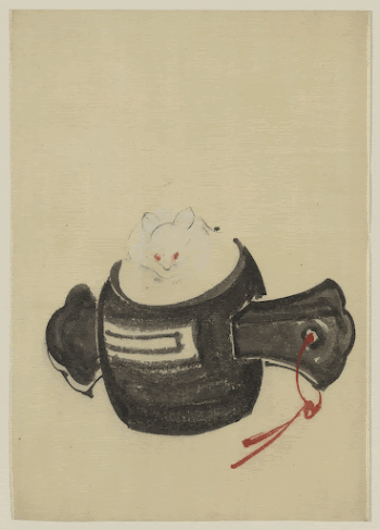 [Mouse, facing front, sitting on a mallet | Free Photo - rawpixel