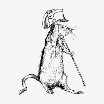 Mouse with hat collage element, | Free PSD - rawpixel