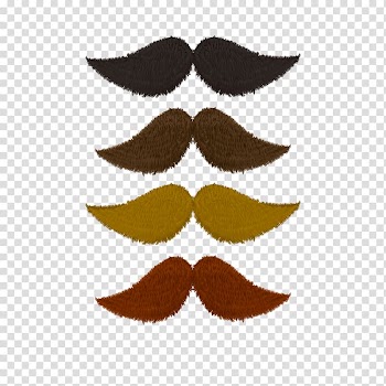 Moustache Beard, colored beard transparent background PNG clipart