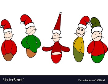 Moustache elfs vector image