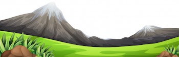 Moutain green foreground scene Free Vector