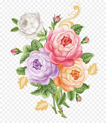 Moutan peony Garden roses - Hand colored peony 