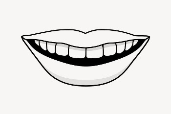 Mouth doodle collage element, cute | Free Vector Illustration - rawpixel