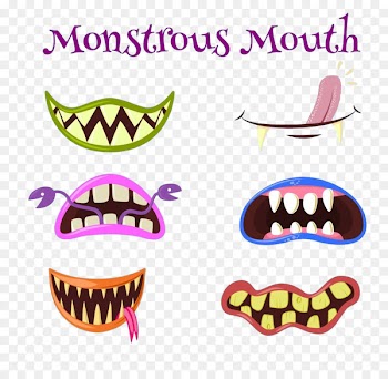 Mouth Monster Clip art - Cartoon cute monster mouth 