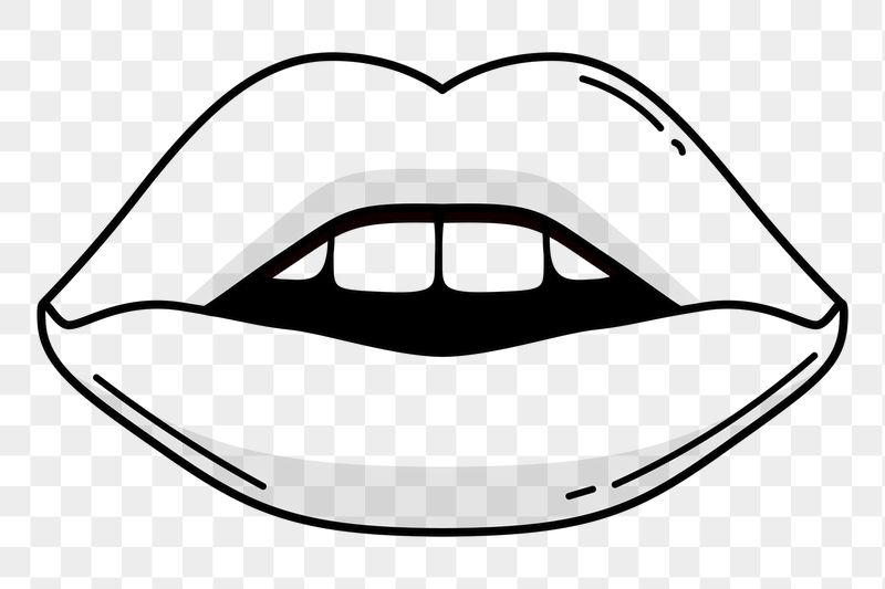 Mouth png doodle sticker, black | Free PNG Illustration - rawpixel