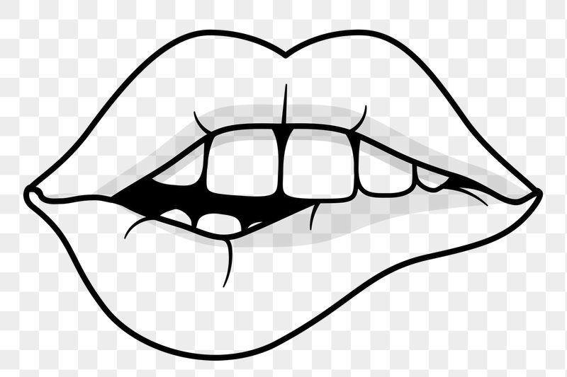 Mouth png doodle sticker, black | Free PNG Illustration - rawpixel