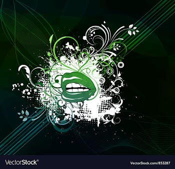 Mouth with abstract background vector image