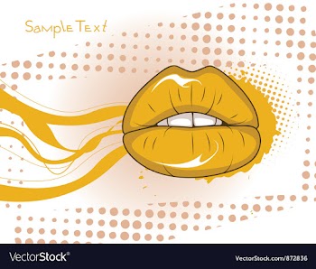 Mouth with grunge vector image
