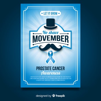 Movember poster Free Vector