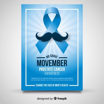 Movember poster Free Vector