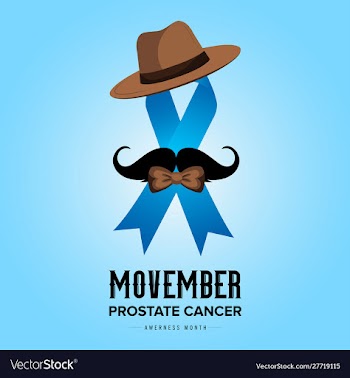 Movember prostate cancer month awareness vector image
