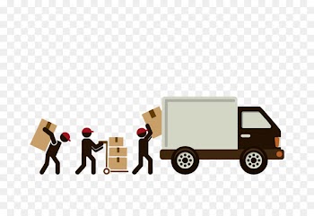 Mover Delivery Freight transport - City delivery character scene convenient and quick 