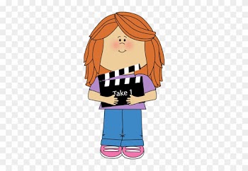 Movie Clapper Clipart Clipart Panda - Girl Film Director Clipart