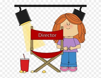 Movie Clip Art - Girl Movie Director Cartoon