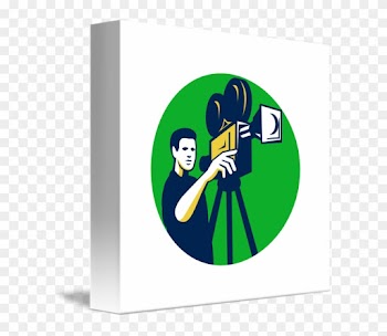 Movie Director Movie Film Camera Circle Retro T-shirt
