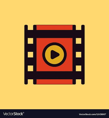 Movie frame in flat style film vector image
