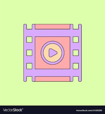 Movie frame in flat style film vector image