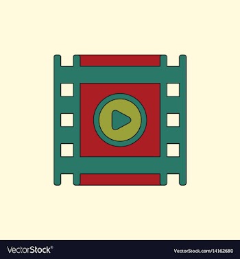 Movie frame in flat style film vector image