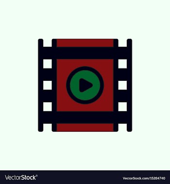 Movie frame in flat style film vector image
