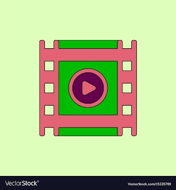 Movie frame in flat style film vector image