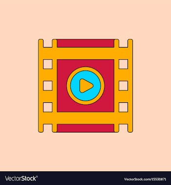 Movie frame in flat style film vector image