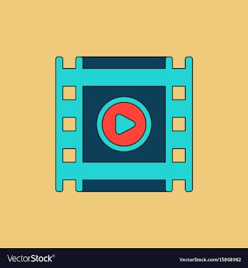 Movie frame in flat style film vector image