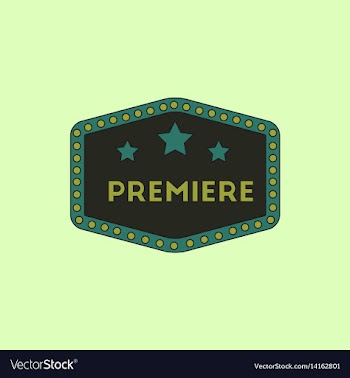 Movie label in flat style vector image