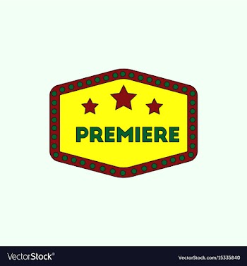 Movie label in flat style vector image