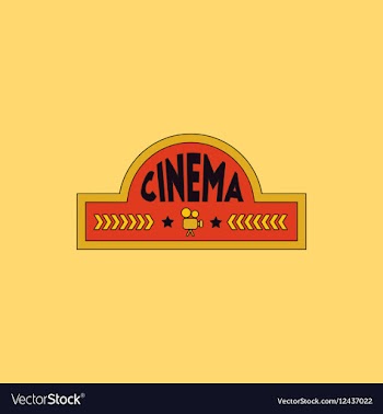 Movie sign in flat style vector image