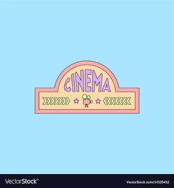 Movie sign in flat style vector image