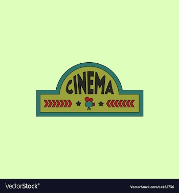 Movie sign in flat style vector image