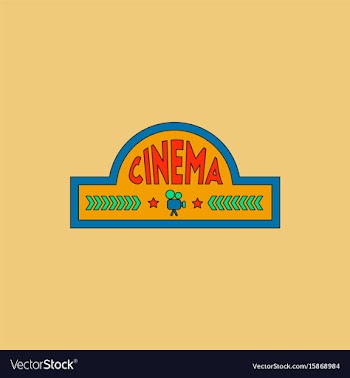 Movie sign in flat style vector image