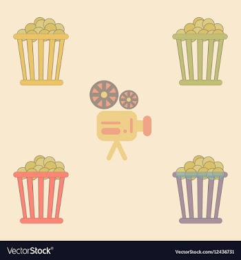 Movie snack Collection in flat vector image