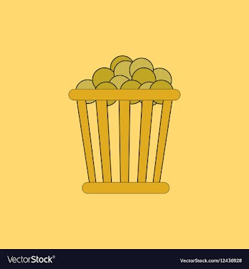 Movie snack in flat style vector image