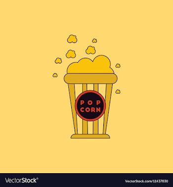 Movie snack in flat style vector image