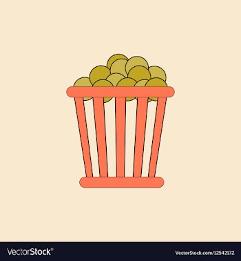 Movie snack in flat style vector image