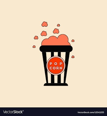 Movie snack in flat style vector image
