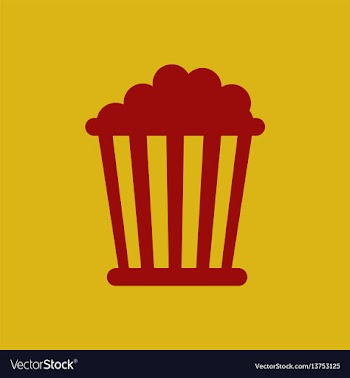 Movie snack in flat style vector image