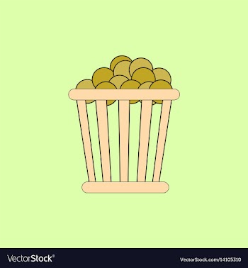 Movie snack in flat style vector image
