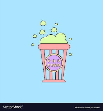 Movie snack in flat style vector image
