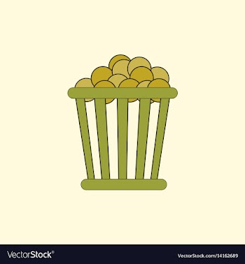 Movie snack in flat style vector image