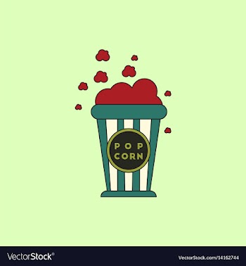 Movie snack in flat style vector image