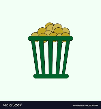 Movie snack in flat style vector image