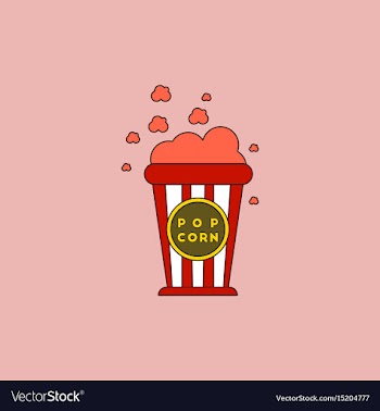 Movie snack in flat style vector image