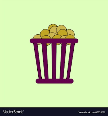 Movie snack in flat style vector image