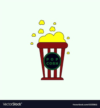 Movie snack in flat style vector image